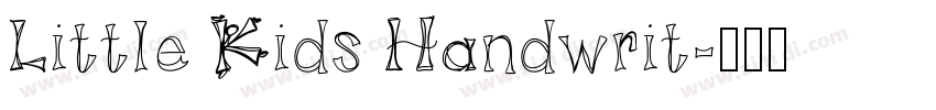 Little Kids Handwrit字体转换